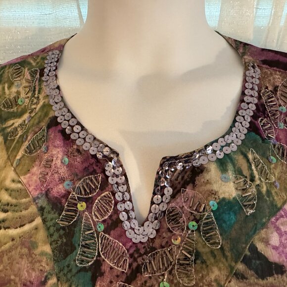Chicos Print Blouse. XL Size 2 - Picture 2 of 4